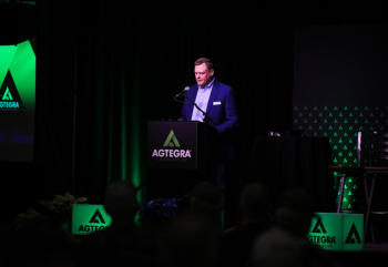Agtegra Board President Rick Osterday chaired the official business meeting