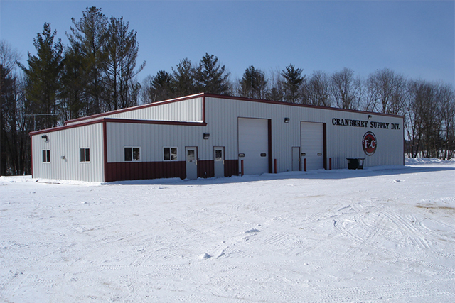 Exterior of the Allied Cooperative Warrens Cranberry facility in Warrens, WI.