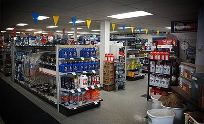 Interior view of product on the shelves at one of our Allied Cooperative NAPA stores. 