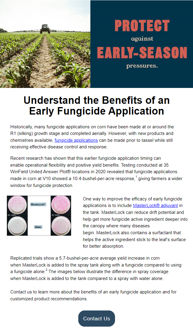 Early Fungicide Applications 