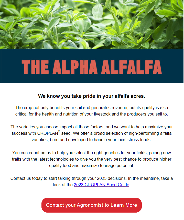 CROPLAN Brand Alfalfa 