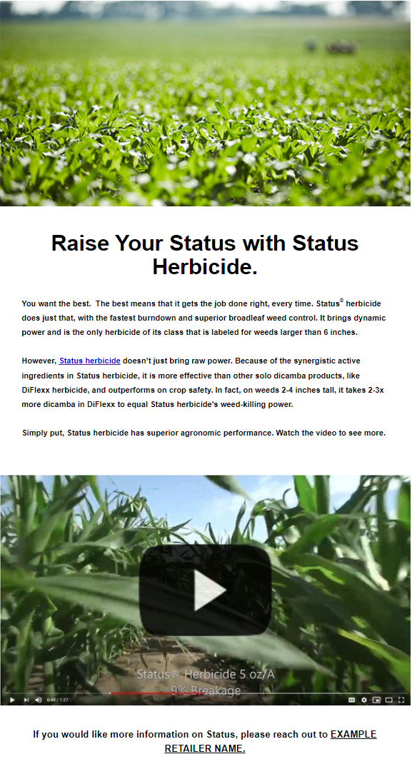 Status herbicide 