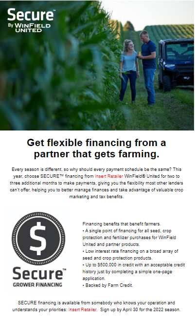 Financing for the growing season 