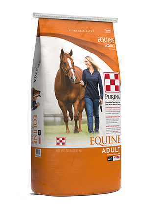 visual of purina equine adult bagged feed