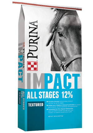 visual of purine impact 12% feed bag