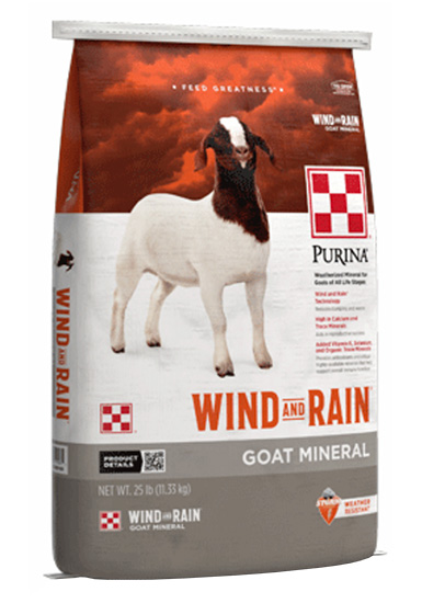 Purina® Wind and Rain® Goat Mineral Purina® Wind and Rain® Goat Mineral