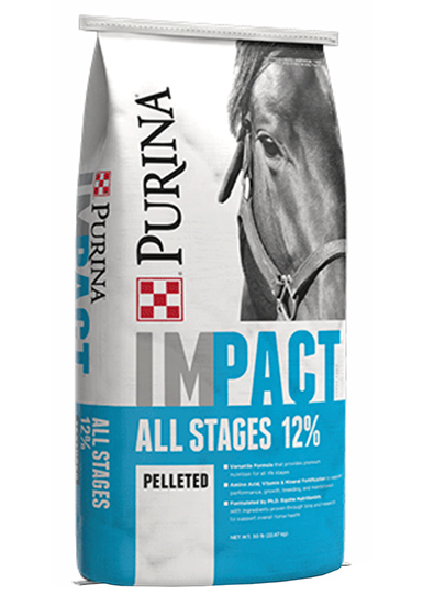 Purina® Impact® All Stages 12% Pelleted Horse Feed