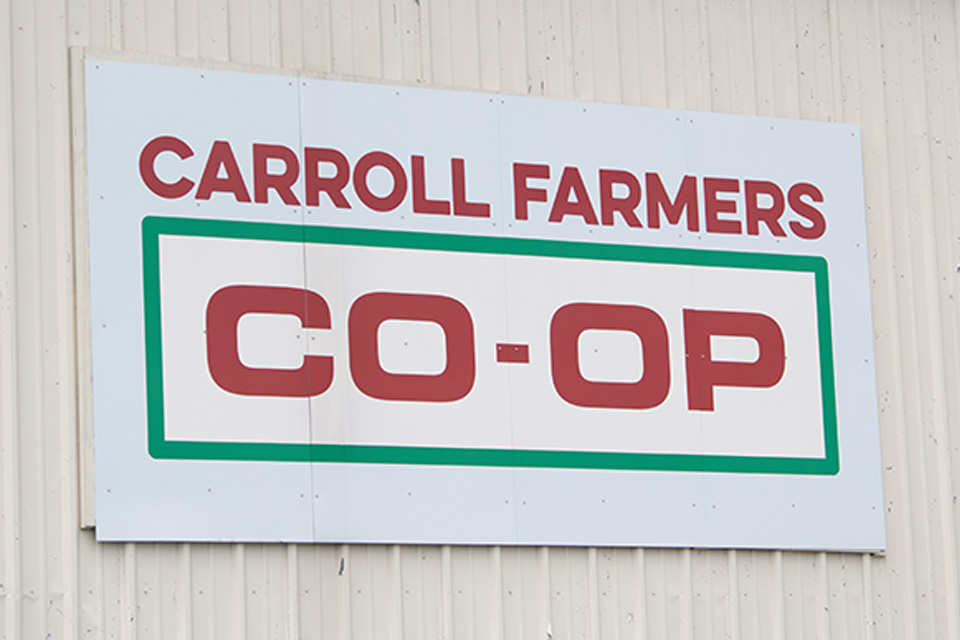 Carroll Farmers Co-op sign.