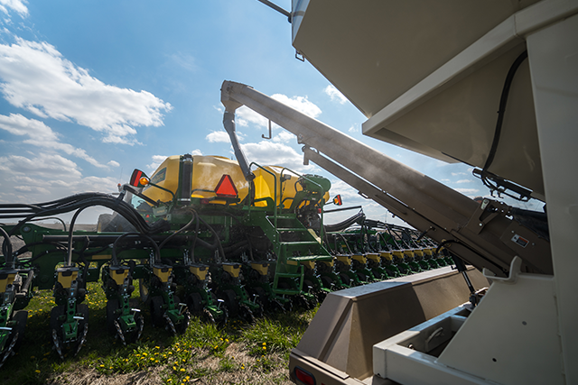 Seed Tender filling a planter