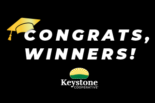 congrats winners with Keystone logo