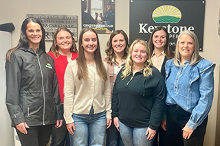 Gregg Alexander Memorial Scholarship Winners with Alexander Family and Amy Kinsler, Keystone Cooperative