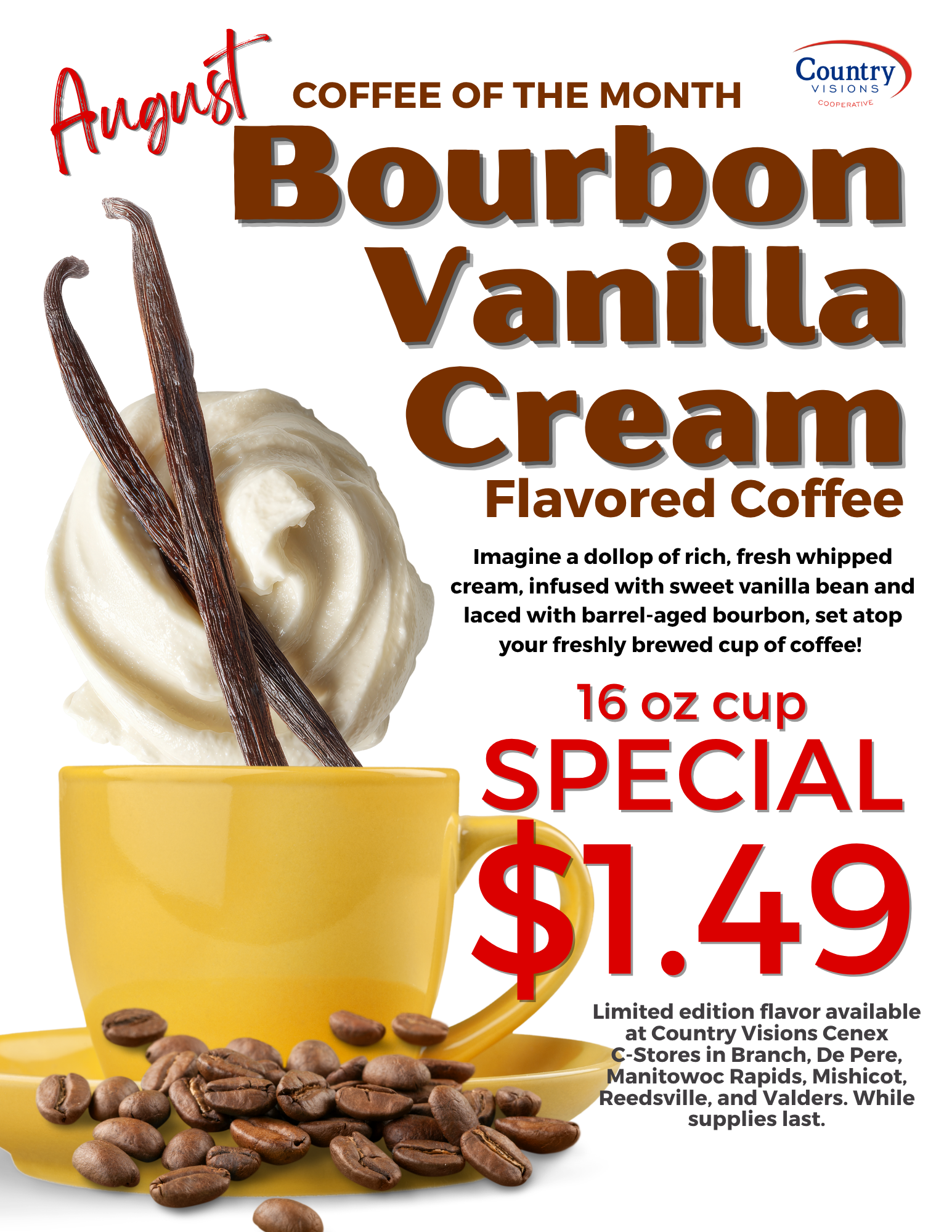 Bourbon Vanilla Cream Flavored Coffee