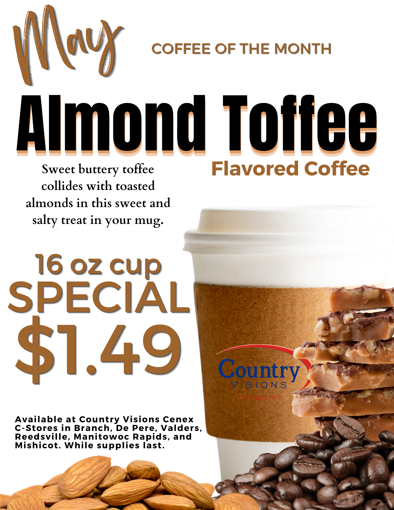 Almond Toffee Flavored Coffee