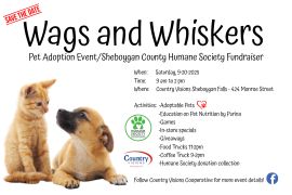Wags and Whiskers Pet Adoption Event by Country Visions Sheboygan Falls Country Store