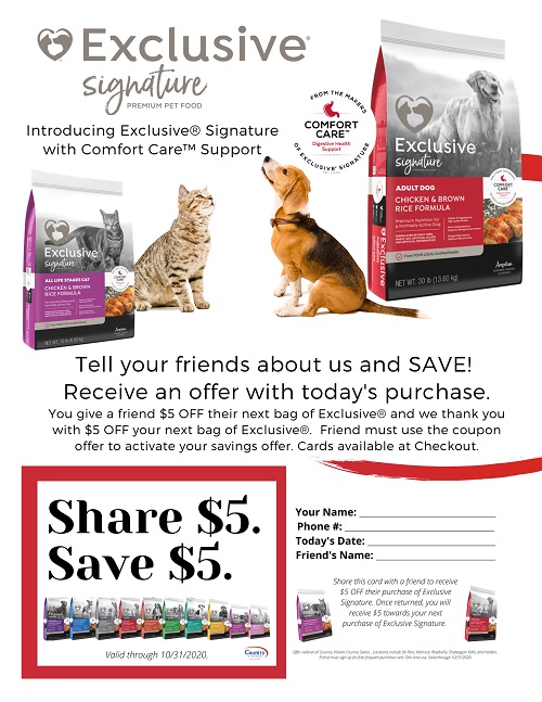 Share and Save on Exclusive� Signature Feed