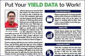 Your Yield Data to Work