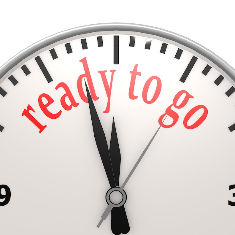 Ready to go stopwatch graphic