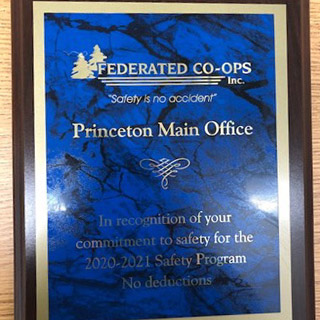 Princeton Main Office Safety Award
