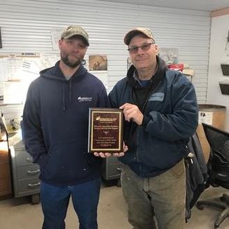 Little Falls Propane with their Safety Award