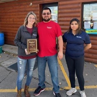 Mora Downtown C-Store Team with their Safety Award