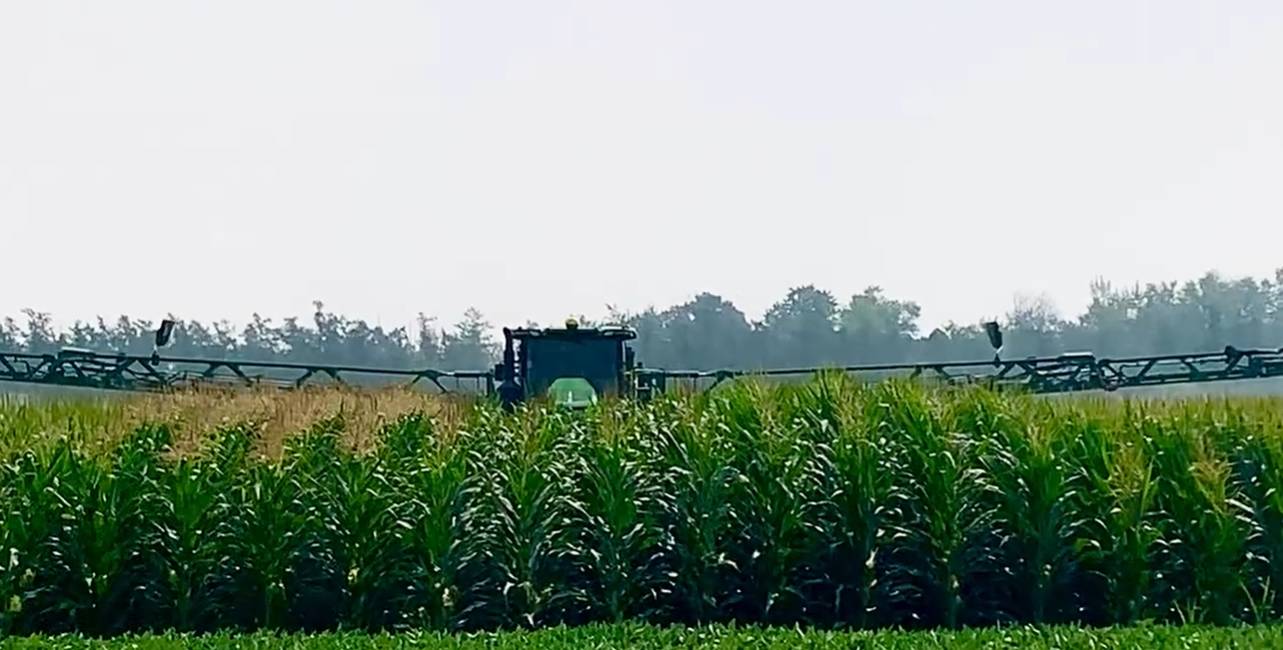 High-clearance sprayers for tassel application.