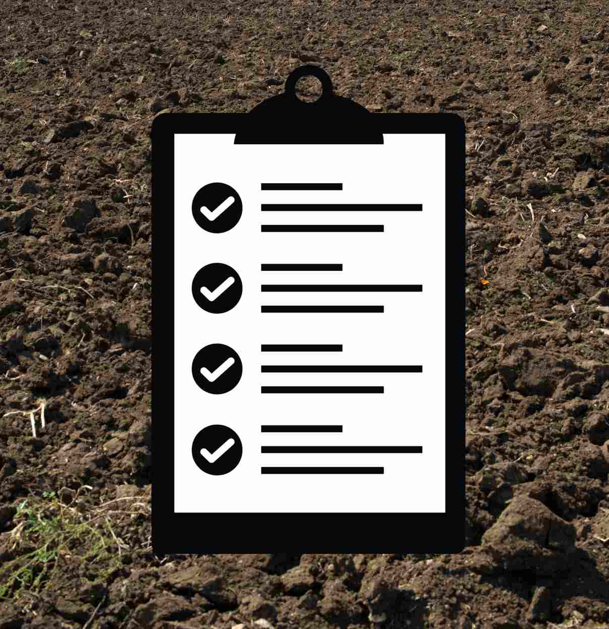 Make sure your pre-planting checklist is checked.