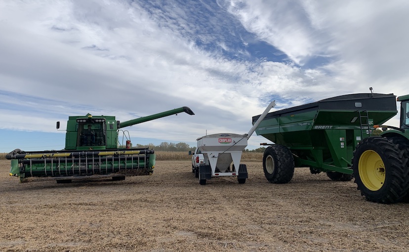 harvesting 2024 Soybean Discovery Plot