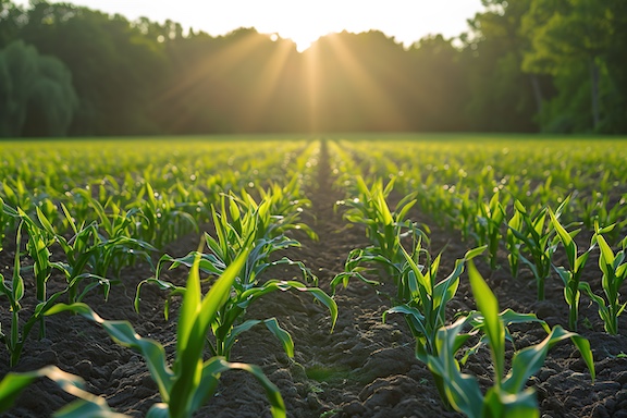 healthy corn early season