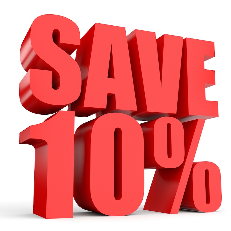 Save 10% icon