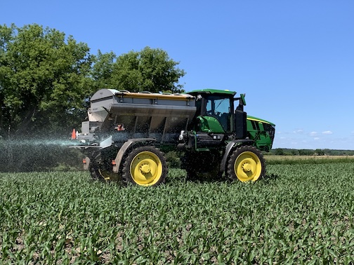 Sidedressing N as part of a split-application plan makes good sense for managing N needs.