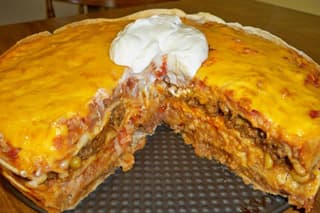 Mexican Tortilla Casserole with Black and Refried Beans