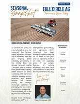 Spring 2026 Seasonal Snapshot newsletter featuring spring planting, a CEO message, and updates on company programs and events.
