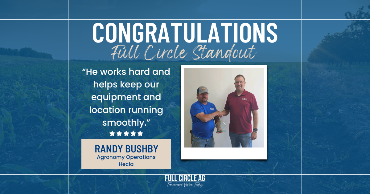 Randy Bushby Receives Full Circle Standout Award Full Circle Ag
