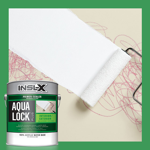 Get outstanding stain blocking on a variety of surfaces with Insl-X Aqua Lock Plus Primer/Sealer.