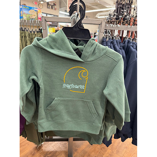 Green kids Carhartt hoodie