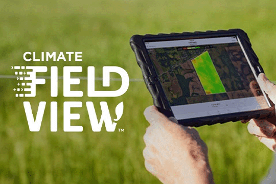 Electronic Tablet Showing Heat Map of Farm Field