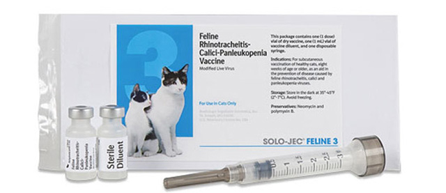 A bag with a pet vaccine in it.