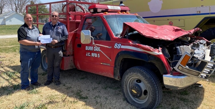 Burr Oak Fire Department Donation