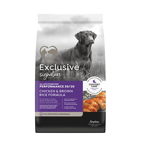 Exclusive® Performance 30/20 C+BR Dog Food [35#]