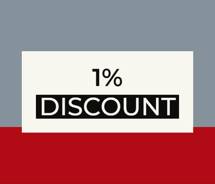 1% Discount Graphic