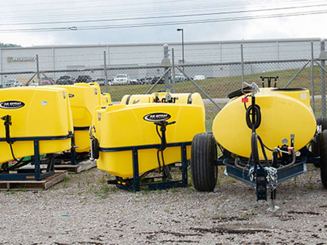 Ag Spray sprayers outside