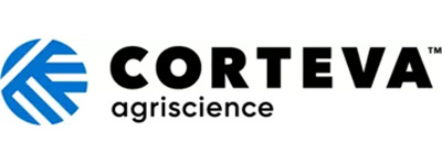 Corteva agriscience logo with blue icon.