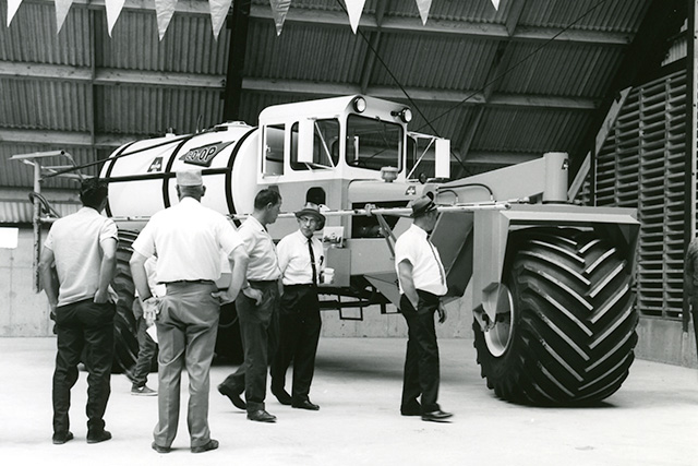Sprayer in a warehouse