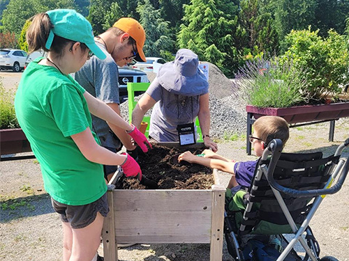 A family planting together
