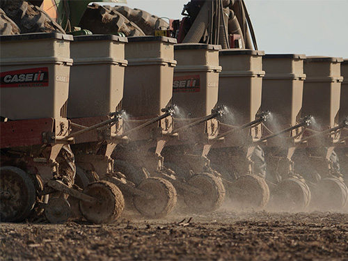 Sprayers being used on a field.