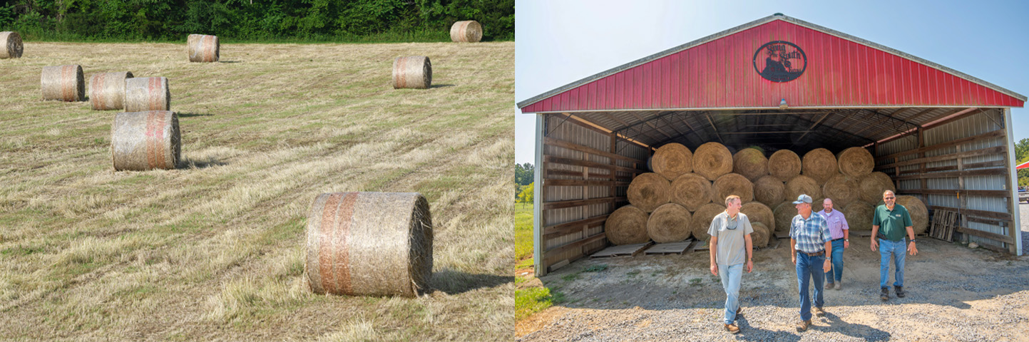 storing hay bales