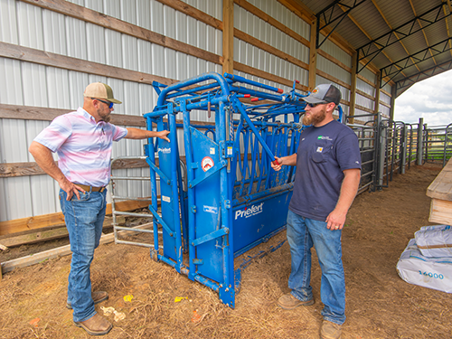 Ray Lyons and Kyle with headgate