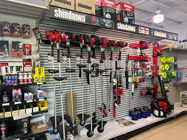 Shindaiwa section at Grainger Farmers Co-op.