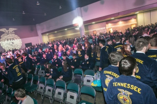 FFA members attending the convention sitting in a crowd