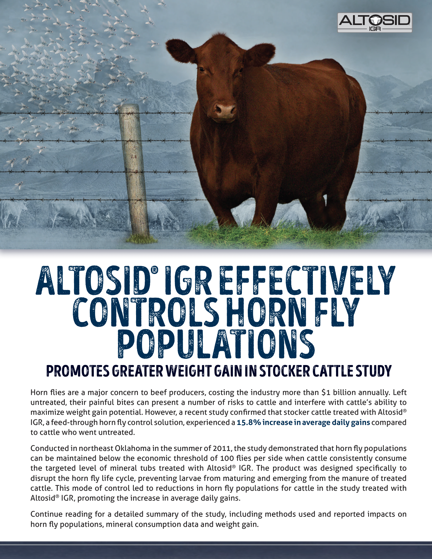 Altosid IGR Effectively Controls Horn Fly Populations